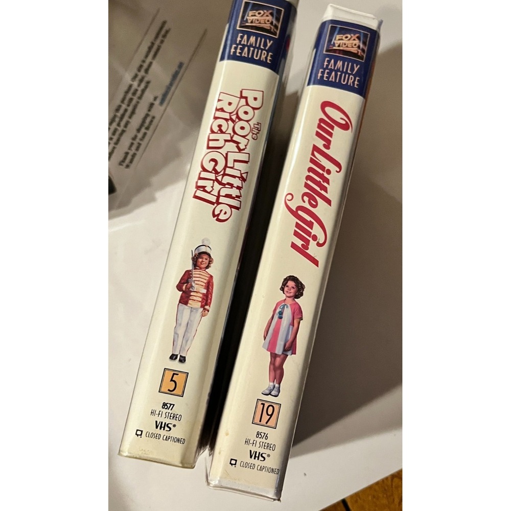 Shirley Temple FOX Family Feature VHS Lot (Our Little Girl, The Poor Little Rich